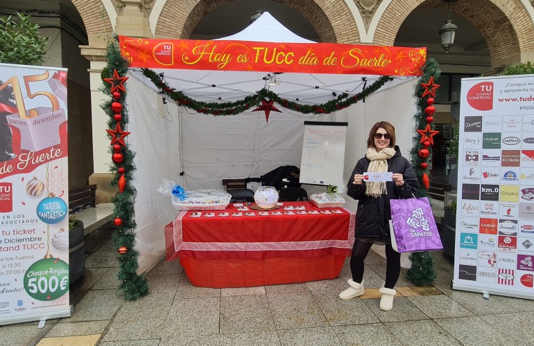 Imagen noticia Este pasado jueves 15 de diciembre, la Asociación de Comerciantes Tudela Ciudad Comercial “TUCC”, volvió a celebrar su campaña de Navidad: Hoy es TUcc Día de Suerte